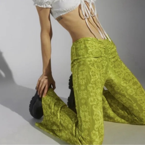 Urban Outfitters Lime Green Hippie Pants - Picture 2 of 5